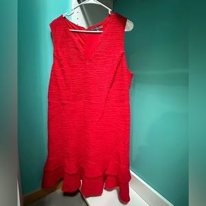SHARAGANO Red Boucle Dress US 16